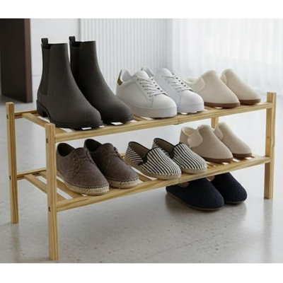 Range-chaussures en bois de pin