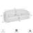 Gutherez 90 In. 3-Seater Sofa With Oval Seat And Slope Arms-580161800