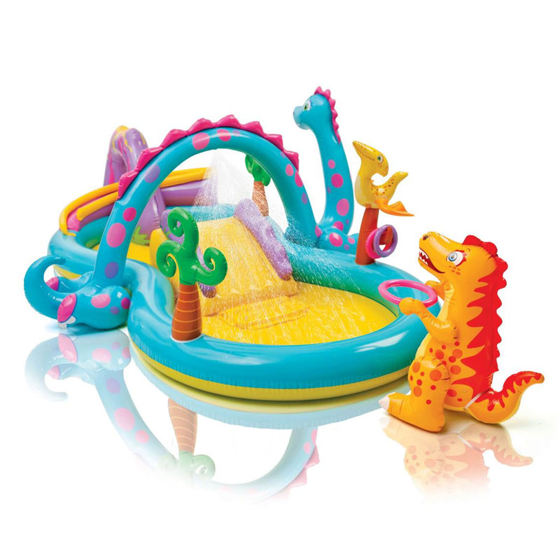 Intex Plastic Inflatable Pool, DinoLand + Ocean Play Center