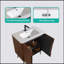 Meuble-lavabo rayé en noyer de 30 po avec options de meuble-lavabo Etna