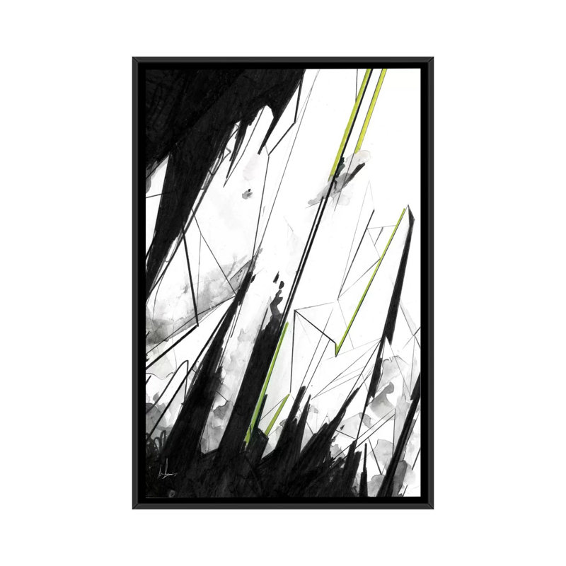 « 102 », reproduction d’art sur toile tendue, Toile avec cadre noir, Pas de tapis, H 48 po x l 32 po x P 1,5 po