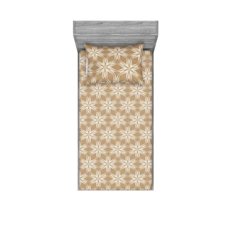 Drap-housse et taie décorative Ambesonne, Twin Sheet Set with 1 Pillowcase
