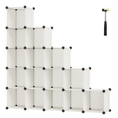 16 Pair Stackable Shoe Storage Cabinet