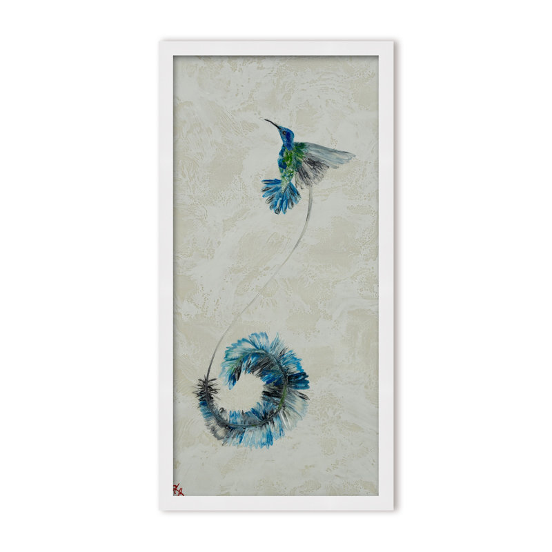 Nature Inspired "Feathered Symphony" Canvas Wall Art By Karen Biery, 48" H x 24" W, Framed Print, Brown