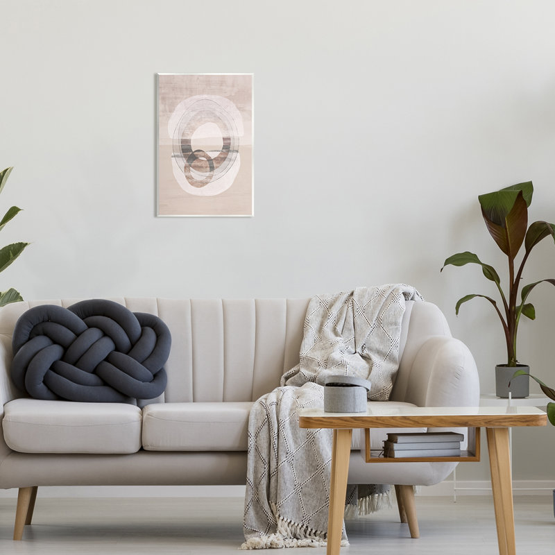 «Round Boho Circles», art mural flottant par Nina Blue, H 19 po x l 13 po x P 0,5 po, Bois