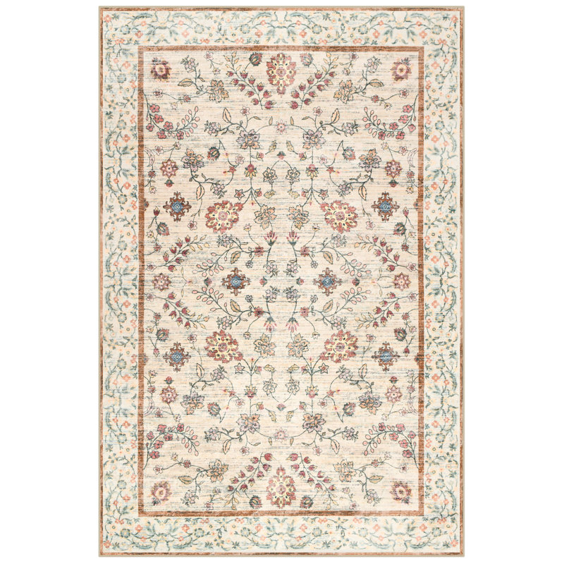 Tapis de salon Straub Large Floral Tranditional Rugs, Rectangle 4pi x 6 pi