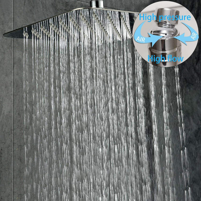 Système de douche complet avec valve brute, Chrome poli