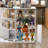 L-shaped Reception Desk With Counter, Glass Retail Counter Desk Display Case, 2 Drawers