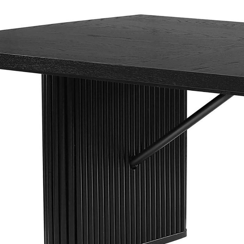 Rectangular 84-inch Wood Dining Table Black
