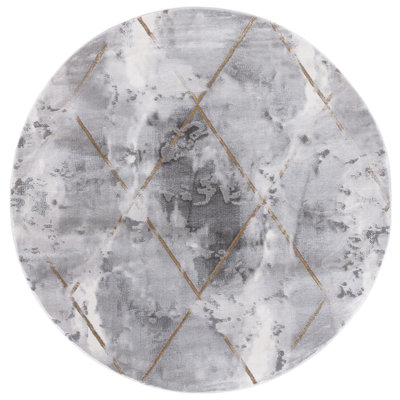 Erharuyi 800 Area Rug In Grey / Gold