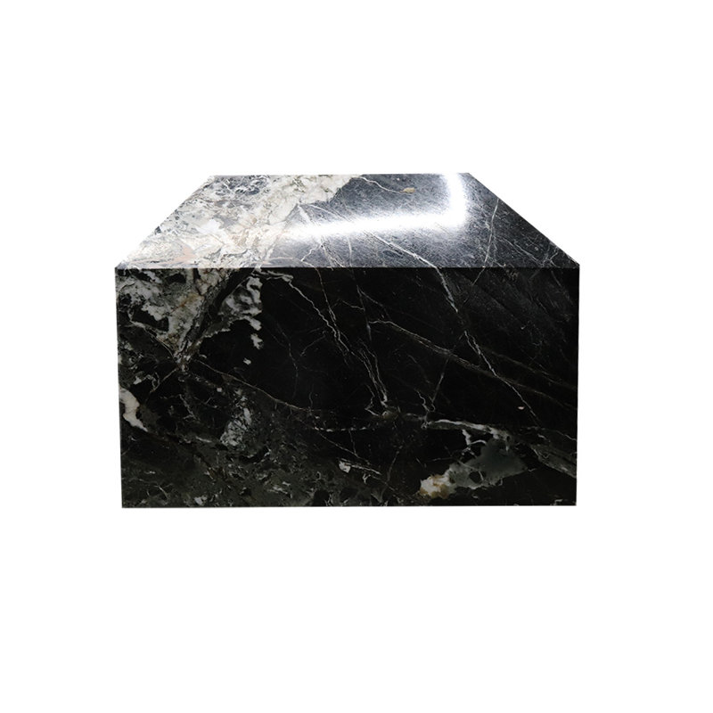 Polished Marble Tribute Urn – Adult Cremation, 129 Cu In Capacity, Black