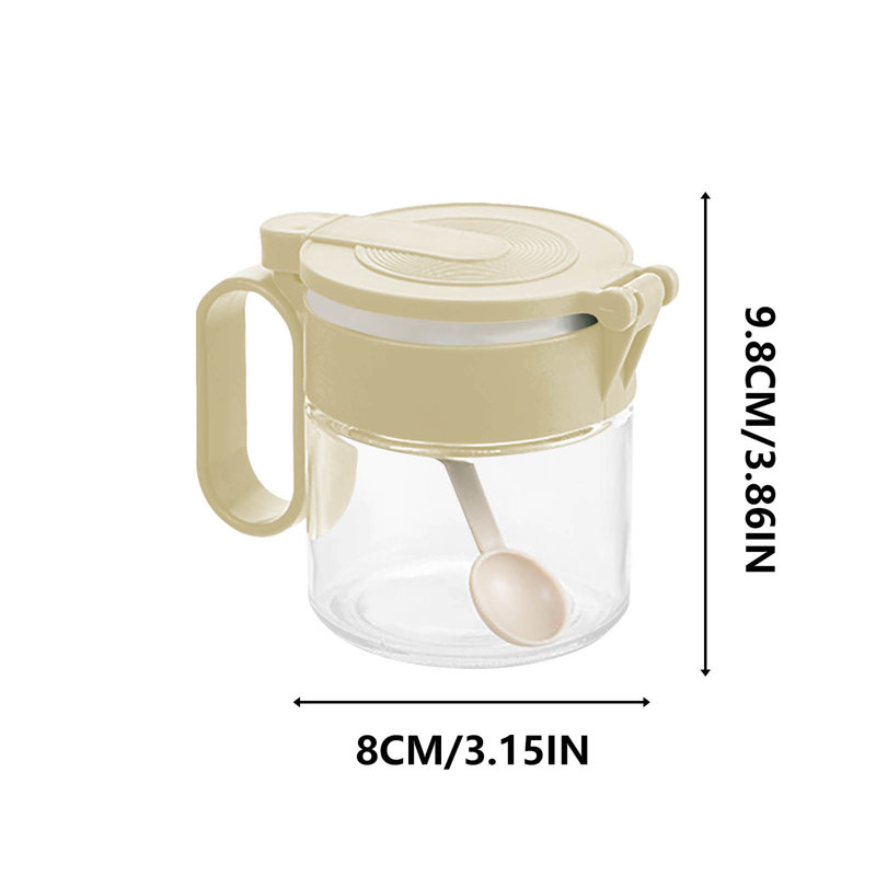 Bouteille d'eau Poignée de cuisine domestique Couvercle rabattable Grande capacité Compartiment de rangement, Gris