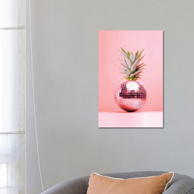 «Peach Fuzz Pineapple», reproduction d'art sur toile tendue
