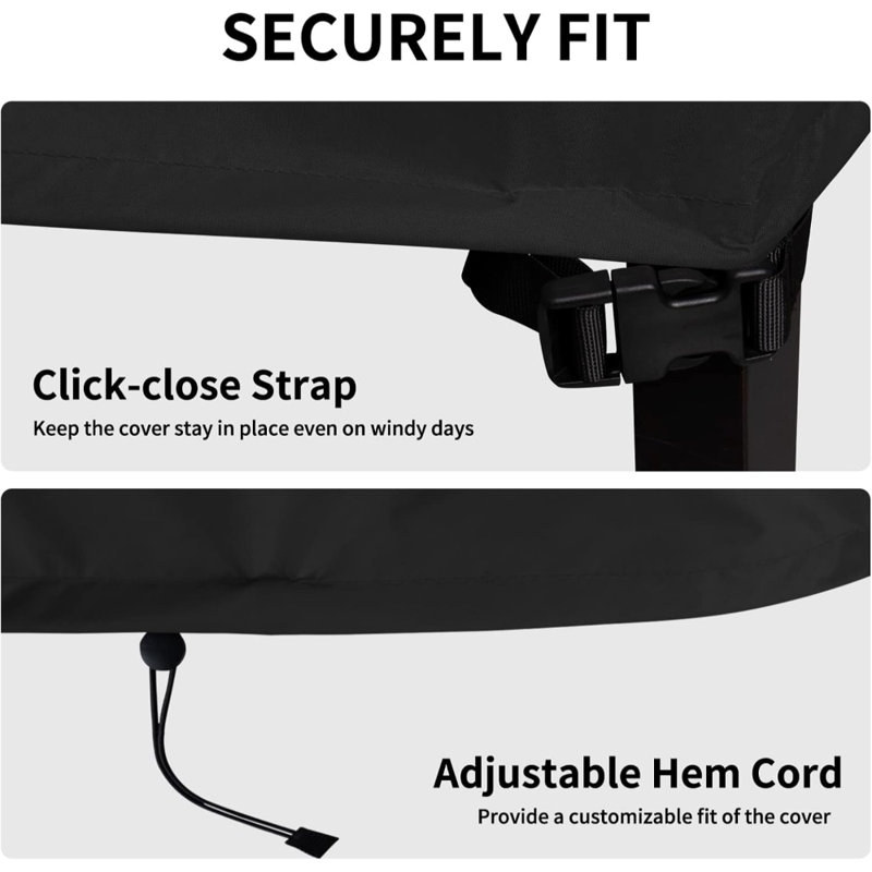 Housse pour canapé de patio 3 places imperméable et résistante aux rayons UV