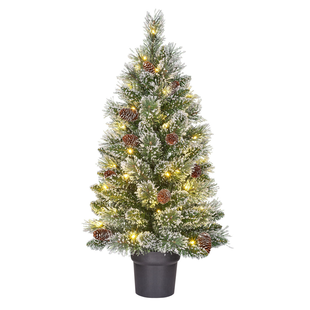 Künstlicher Weihnachtsbaum 90 cm Weiß mit Beleuchtung