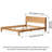 Solid Wood Bed in Ash for Modern Furniture Style