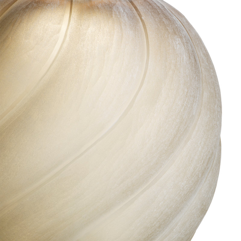 Vase Sicilia, Overall height- 12.2", Frosted Light Brown