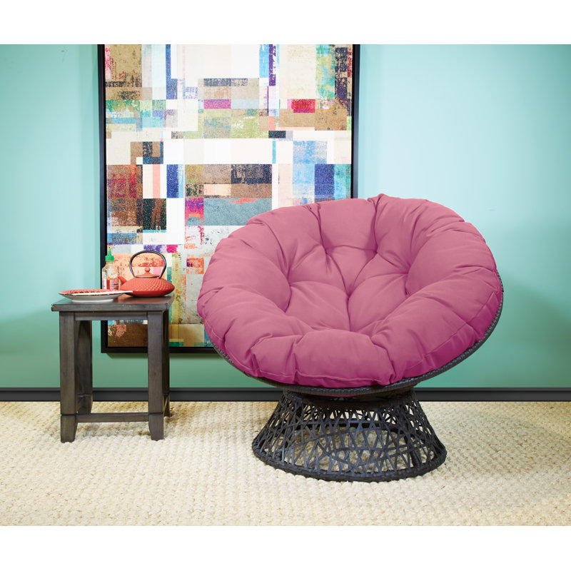 Leianna Upholstered Swivel Accent Chair, Gray, Purple Polyester Blend