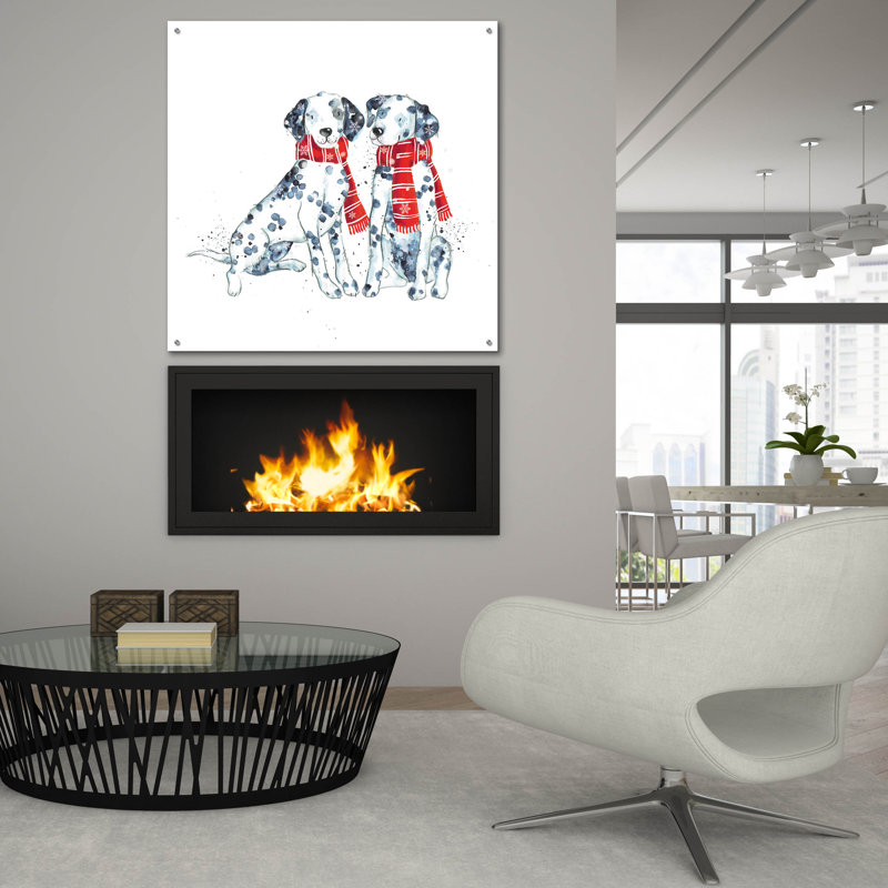  «Dalmatian Duo» par Elle Media Group SA, art mural en verre acrylique, 36 po x 36 po, H 36 po x l 36 po