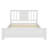 Twin Solid Wood Platform Bed Frame with Headboard – Low Profile Floor Bed with Support Slats, White-1256623521