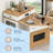 59.5" Kitchen Island With Extendable Dining Table - Double-sided Storage, 2 Drawers, Power Outlet & Side Open Shelves, White - Kitchen Dining Room Furniture