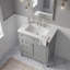 Meuble-lavabo gris 30 po avec lavabo supérieur, meuble-lavabo simple moderne à 2 tiroirs et tiroir basculant-130933841-130933846