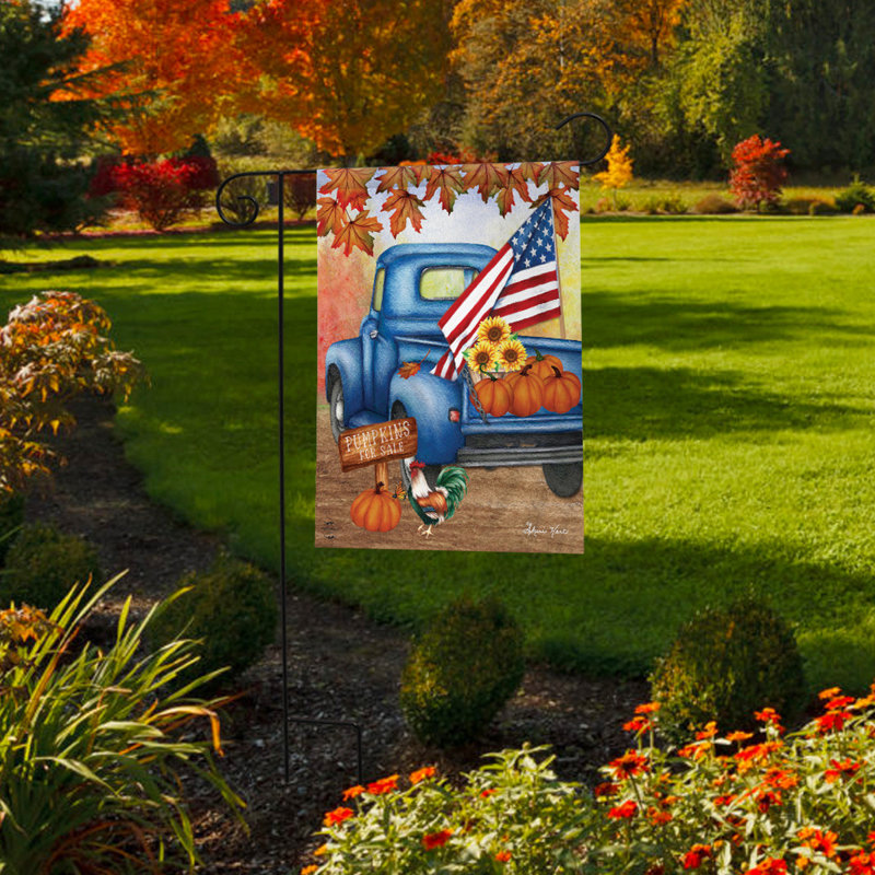Drapeau de jardin d'automne patriotique