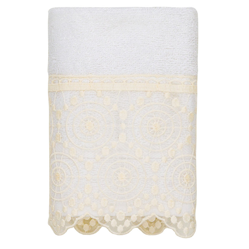Ensemble de serviettes 3 pièces , Blanc/Crème