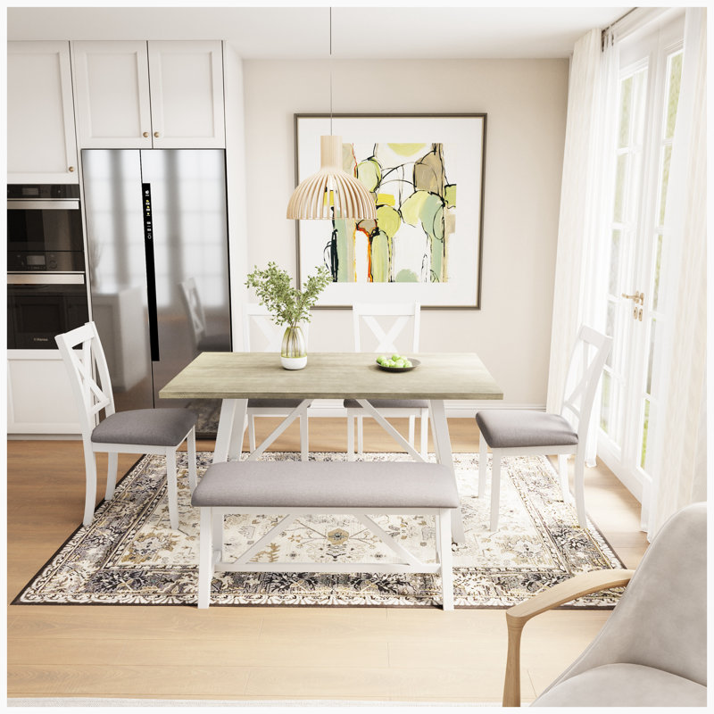 Ensemble repas pour 6 personnes Demitra, Blanc