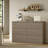 Modern Fluted 3-Drawer Dresser With Pop - Up Design-986991487