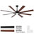 Modern 72" 8-Blade Windmill Indoor Matte Black Ceiling Fan With LED Lights, Remote Control and Quiet DC Motor-1425338763-1425338761