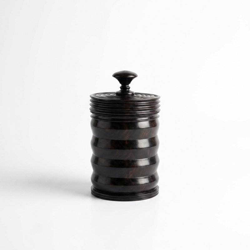 Ebony Wood Collection Wood Jar, 5.3"