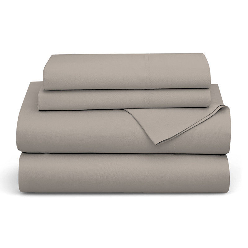 Soft & Silky Tencel Sateen Lyocell Sheet, Full/Double, Taupe