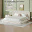 Cadre de lit avec table de chevet coulissante réglable, effet flottant, coussin rembourré en mousse 8,7 po, montage facile-1359841454