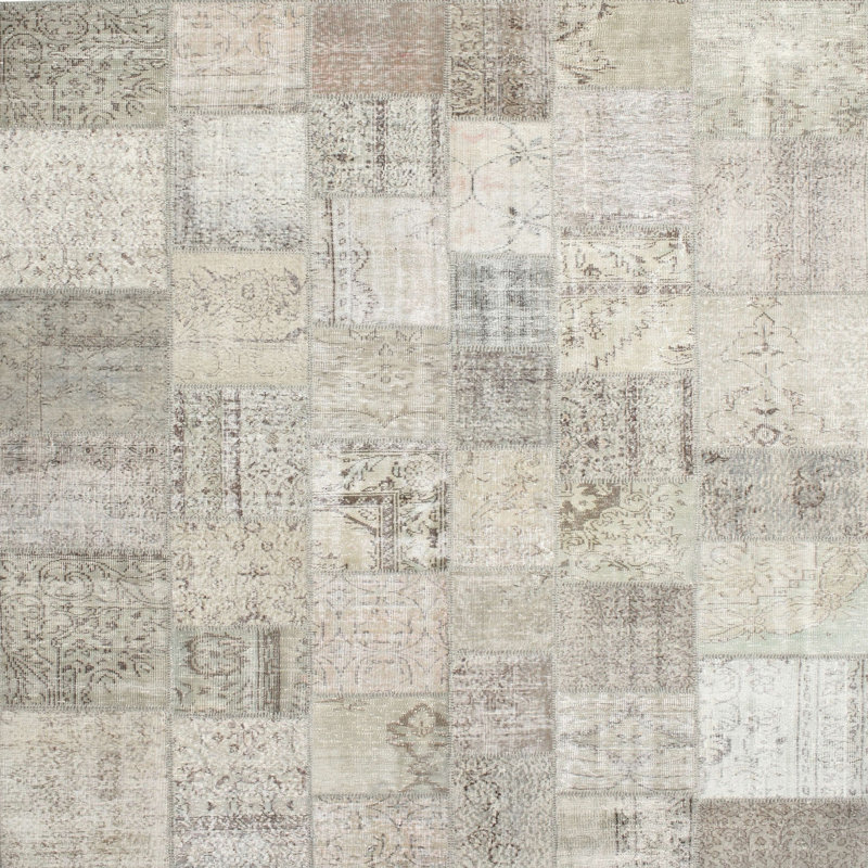Tapis gris zone contemporaine, Carré 6 pi