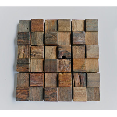 Halfdan 30 cm x 30 cm Wood Look Tile in Brown