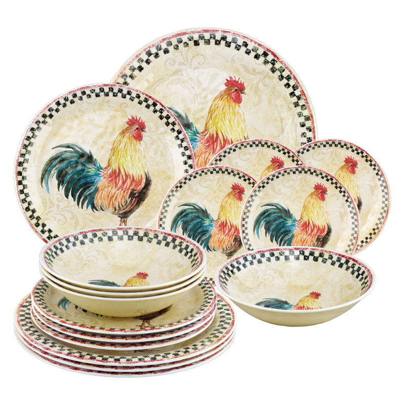 Attapulgus Melamine Dinnerware Set 16 Piece - Service for 4