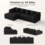 Canapé modulaire rembourré 2 pièces rembourré et sans capitonnage-783942666-783942676