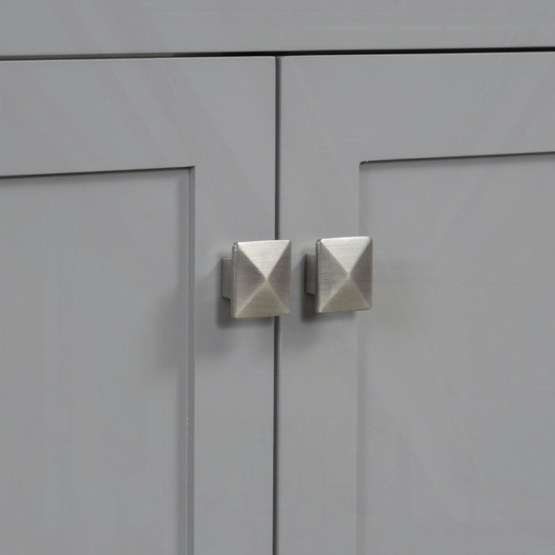 Meuble-lavabo 30 po avec lavabo en céramique, Gris
