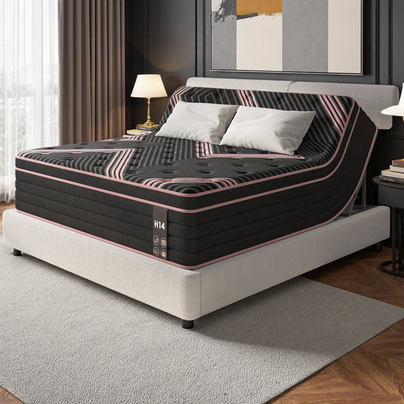 Medium Firm 10/12/14" Hybrid Mattress, Individually Pocketed Springs & Cooling Foam for Motion Isolation, Pressure Relief, CertiPUR-US Certified - Twin, Queen, King Size
