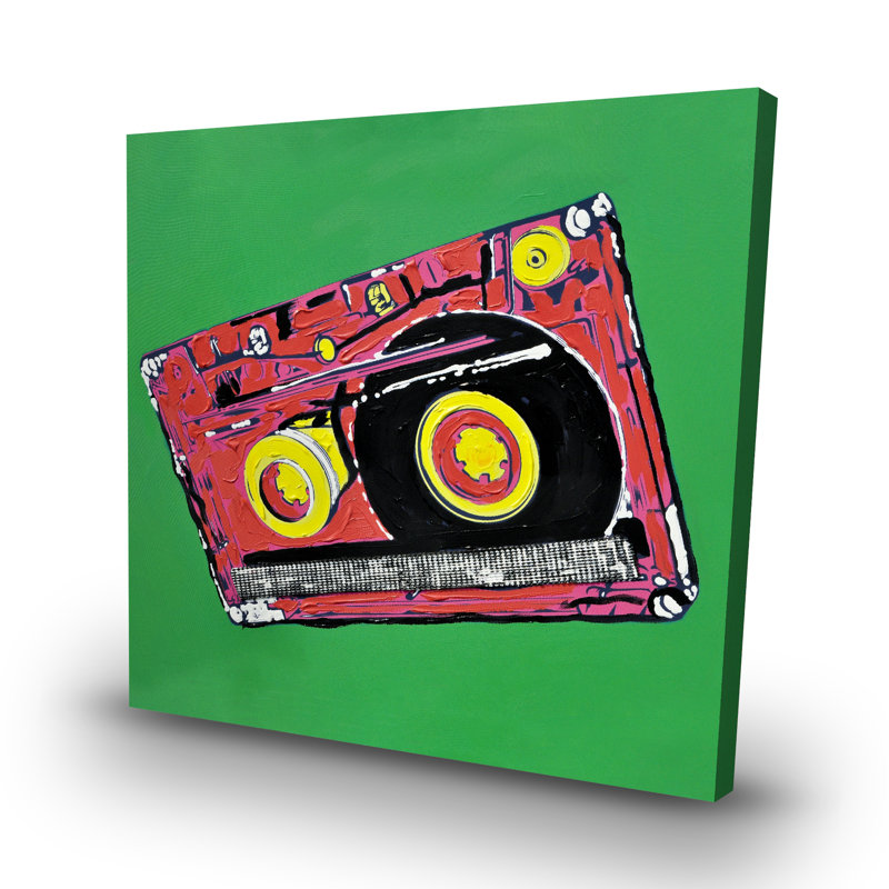 Tape player - 32"x32" art on canvas
