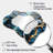 Gold and Blue Marble Mosaic Agate I - Abstract Cloud Unique Wall Mirror, Modern Asymmetrical Mirror, Printed Metal Art-2117707610