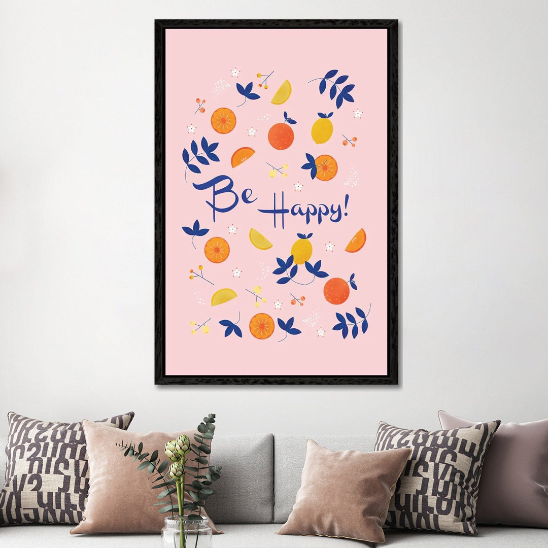 Be Happy! by Show Me Mars - Gallery-Wrapped Canvas Giclée on Canvas