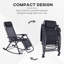 Outdoor Rocking Chairs, Foldable Reclining Anti Gravity Lounge Rocker W/ Pillow, Cup & Phone Holder