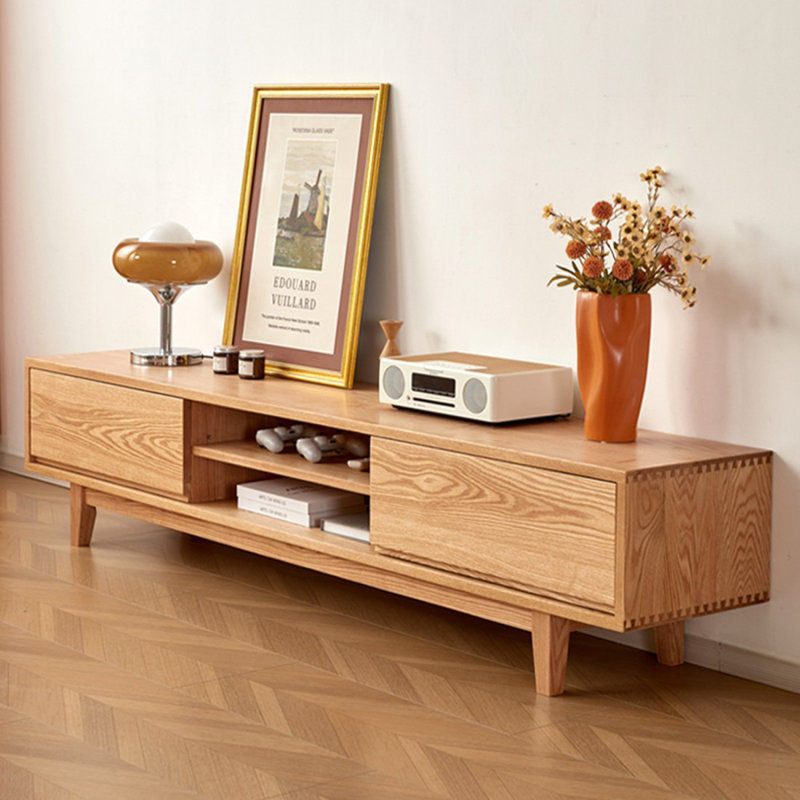 Meuble télé Modern Burlywood, H 16,14 po x L 78,74 po x l 15,75 po, Burlywood