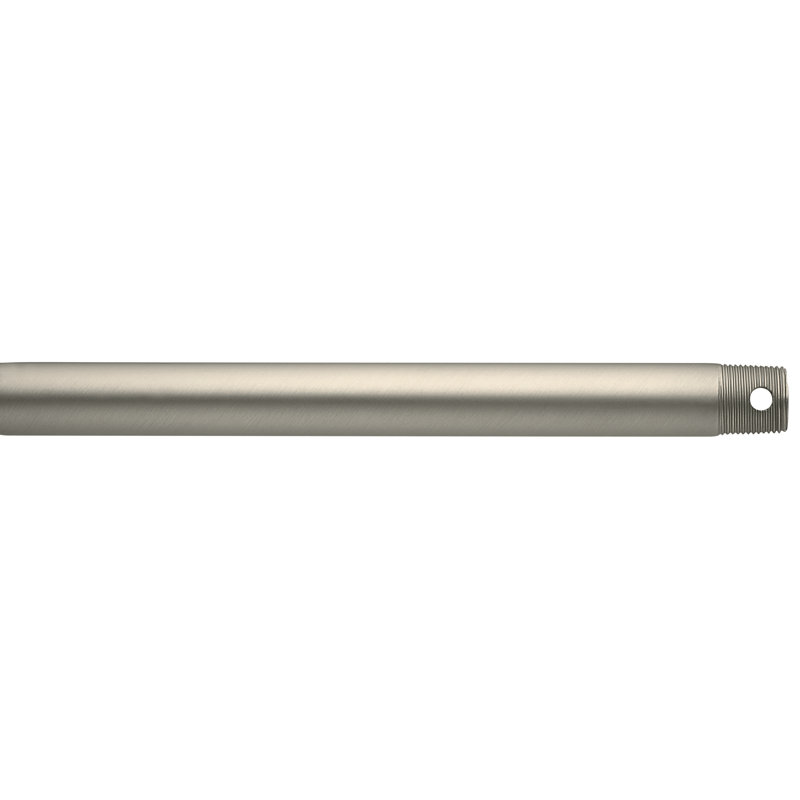 48 inch Single Threaded Ceiling Fan Downrod in Brushed Nickel, Brushed Nickel, 48" H x 1" W x 1" D