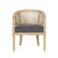 Chaise d'appoint en bois d'hévéa gris anthracite-400071122