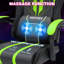  Fauteuil de jeu ergonomique avec haut-parleurs à lumières RVB et massage-2058324851