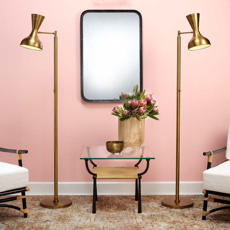 Principle Metal Wall Mirror, Black