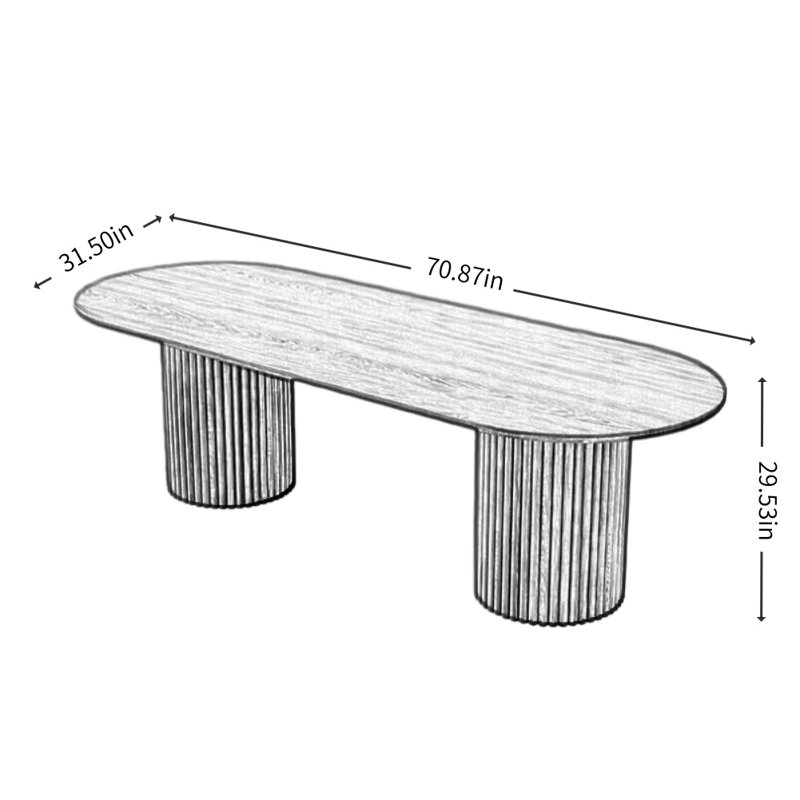 French-style Simple Solid Wood Dining Table